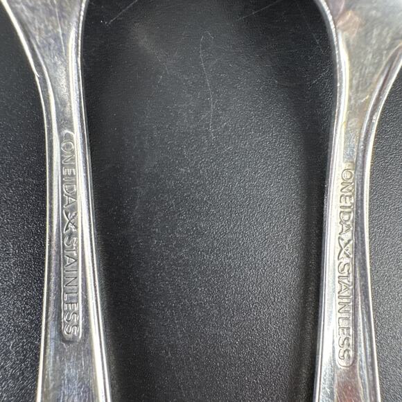 Wm A Rogers Oneida Surf Club Stainless Oval Teaspoons Lot of 6 - Picture 9 of 9